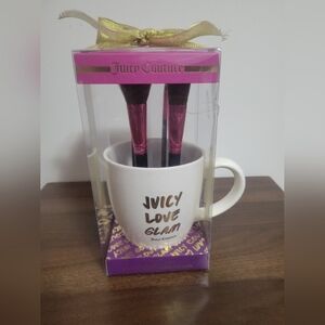 NEW☆ Juicy Couture Mug & Makeup Brush Set